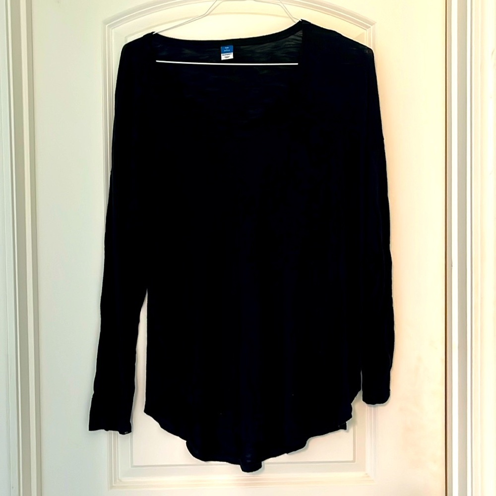 Old Navy Petite Large long tunic in black